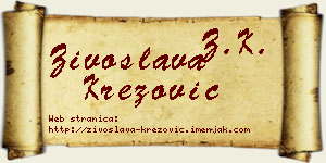 Živoslava Krezović vizit kartica